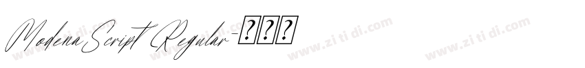 ModenaScript Regular字体转换